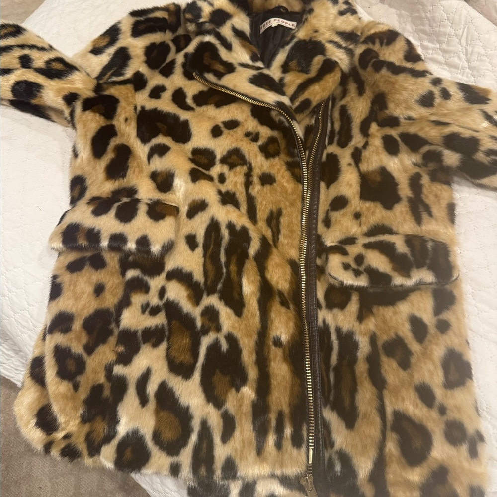 Free People Leopard Print Teddy Jacket - Picture 6 of 6
